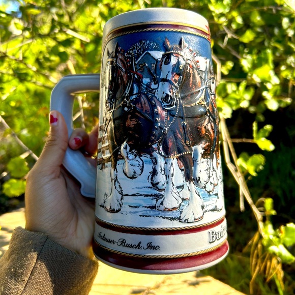 Budweiser 1989 Vintage Collector's Series Christmas Stein - Picture 1 of 9